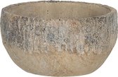 Clayre & Eef Flowerpot Indoor 6TE0334S Ø 15 * 8 cm - Cache-pot en pierre marron