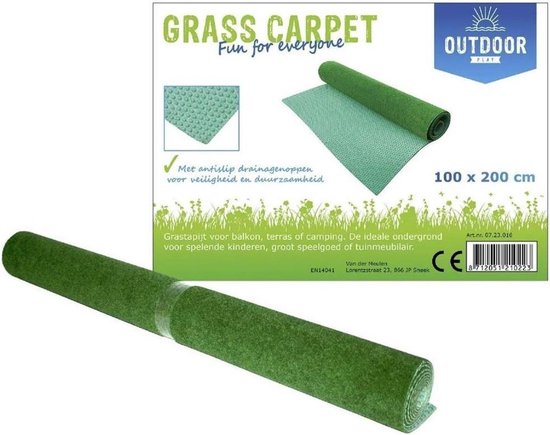 Outdoor grastapijt voor balkon/ terras/ camping- 100 x 200 cm- Groen