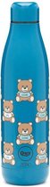 Quy Cup - 500ml Thermosfles “Teddy” Blauw12 uur heet 24 uur koud herbruikbaar RVS fles (304)