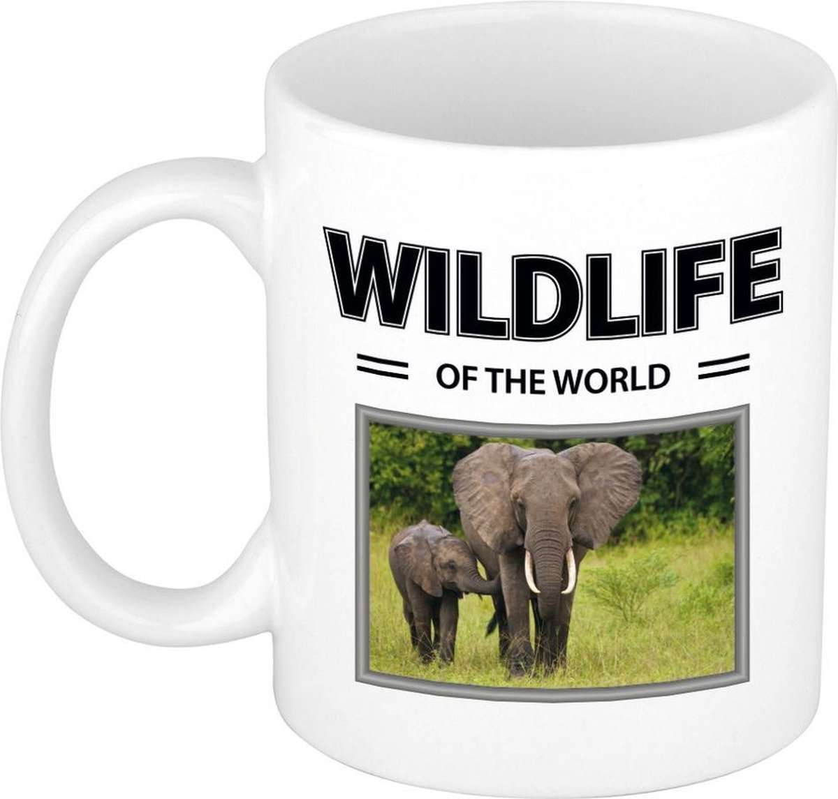 Olifant mok met dieren foto wildlife of the world