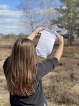 Biologisch rompertje met tekst | Ienie minie | Roze | 98/104