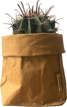 de Zaktus - cactus - Echinopsis Pachanoi San Pedro- UASHMAMA® paperbag chocolade bruin - Maat L
