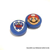 Gadgetpoint | Nintendo Switch & Lite | Gaming Thumbsticks | 1 Set = 2 Thumbgrips | Mario/Zelda | Blauw