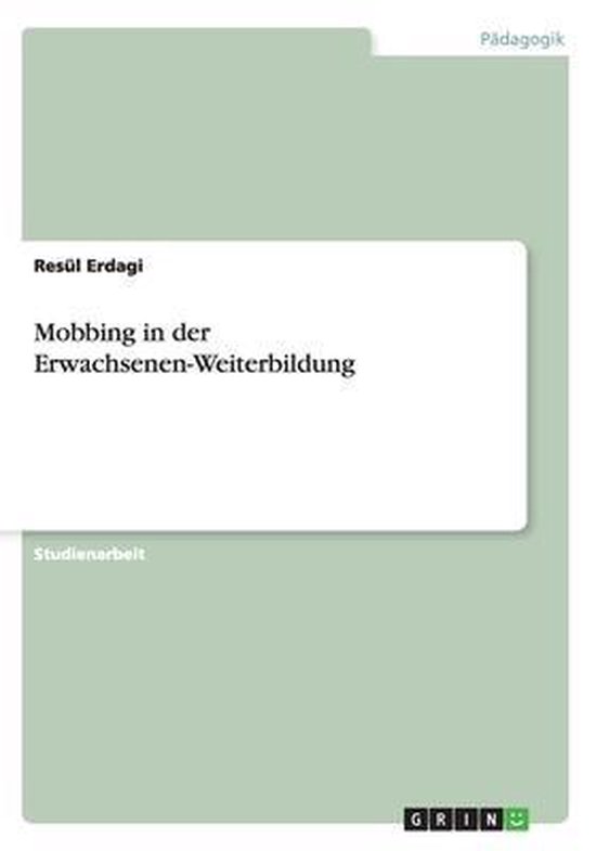 Mobbing in der Erwachsenen-Weiterbildung - cover