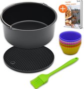 Promida 5-Delige Heteluchtfriteuse XL Accesoires Bak set ⌀19 – Bakvorm incl. Ebook