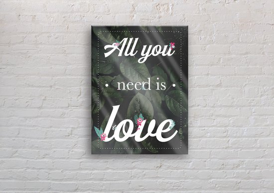 acrylglas80 x 60 - All You Need Is Love - 5mm