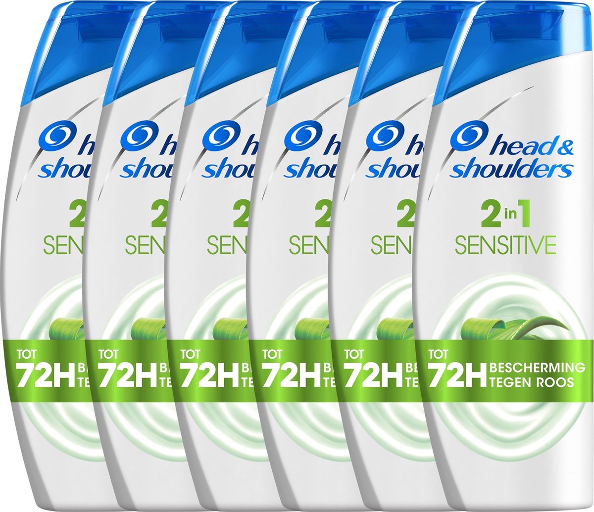 Head & Shoulders Sensitive 2-in-1 - Voordeelverpakking 6 x 270 ml - Anti-roos Shampoo