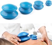 A&K Vacuum Anti Cellulitis Massage Cup XL - Cupping Therapy Set - Siliconen Cuppingset - 4 Stuks