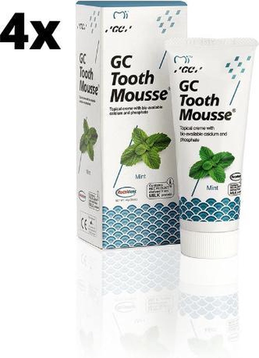 GC Tooth Mousse Mint - 4 stuks - Voordeelverpakking