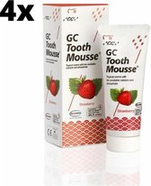 GC Tooth Mousse Strawberry - 4 stuks - Voordeelverpakking