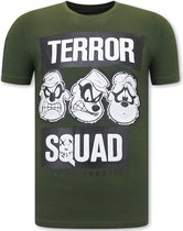 Local Fanatic T-shirt Homme avec Imprimé - Beagle Boys Squad - Vert - Tailles: S