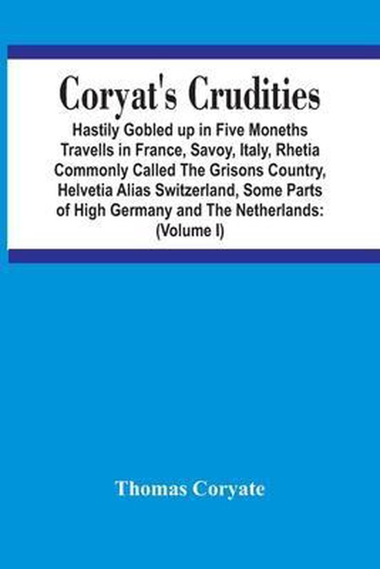 Coryat'S Crudities - cover