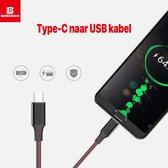 Telefoon oplaadkabel - Type-C naar USB kabel | 3A Type-C kabel | USB naat Type-C kabel Weave Metal | Data kabel | fast charging