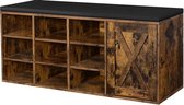 MuCasa® Schoenenrek | opbergkast met 9 open vakken | 110 x 30 x 48 cm