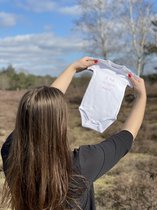 Biologisch rompertje met tekst | Ik heb de liefste mama | Roze | 62/68