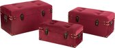 J-Line Set Van 3 Koffers Hoog Velvet Bordeaux Large