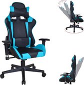 Gamestoel Thomas - bureaustoel racing gaming - ergonomisch - zwart blauw