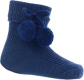 Baby Pompom Sokjes | Navy | 12 mnd