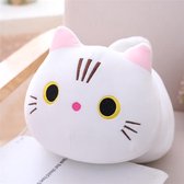 Knuffel kat - Cadeau - kussen - knuffel - zacht - schattig - 50 cm - kinderen - speelgoed - gift - plush - pillow - wit - cat plush