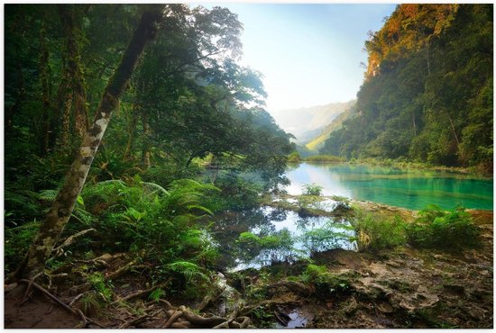 Poster – Berglandschap met Water - 120x80cm Foto op Posterpapier