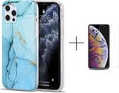 Luxe marmer hoesje voor Apple iPhone 11 | Marmerprint | Back Cover + 1x screenprotector