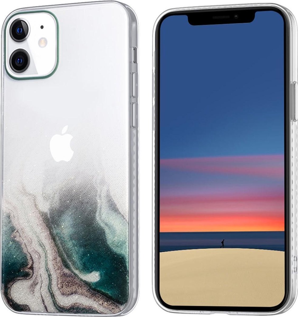 Apple iPhone 12 Mini TPU Backcover hoesje - Print Transparant
