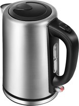 Waterkoker - Igory Ribon - 1.7 Liter - 2200 Watt - Geborsteld RVS - Zwart/Zilver