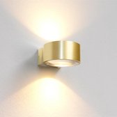 Wandlamp Hudson Goud - Ø11cm - LED 2x4W 2700K 2x360lm - IP20 > wandlamp binnen goud | wandlamp goud | muurlamp goud | led lamp goud | sfeer lamp goud | design lamp goud