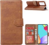 Samsung A32 4G hoesje bookcase Bruin - Samsung Galaxy A32 4G portemonnee book case hoes cover