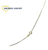 juwelier – geel goud – ketting – collier – venetiaans -   50 cm lang –  0.8 mm breed –   2.4gram – sieraden – 14 karaat  -  verlinden juwelier