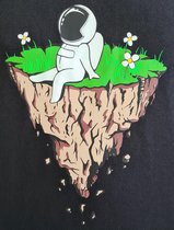 Spacing on Earth Hoodie Black - Bedrukte Hoodies Size L - All Sizes - Trippin Balls