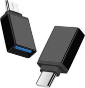 DW4Trading USB C 3.1 Adapter naar USB A Converter - OTG - Verloop - Set van 2 stuks - Zwart