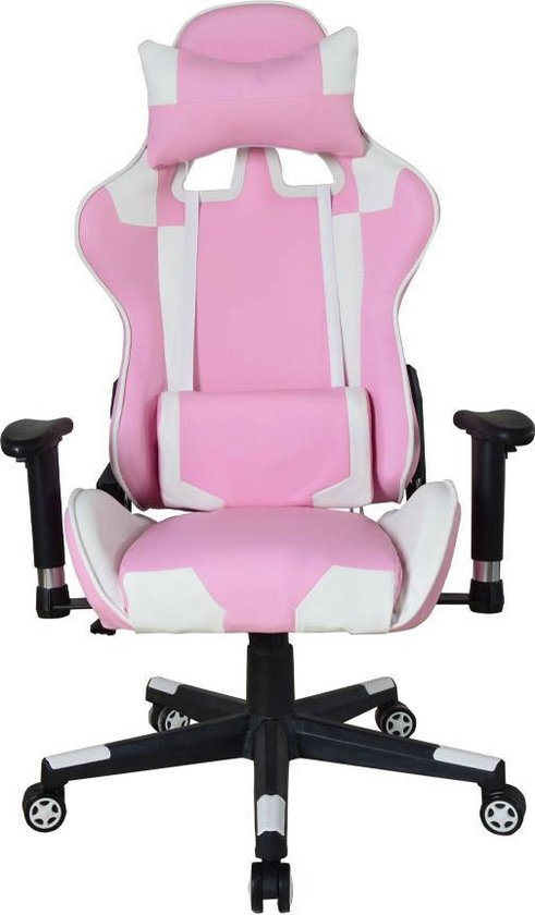 Gamestoel Thomas Ergonomische Gaming Bureaustoel Roze-Wit - Gamestoel - €98,95