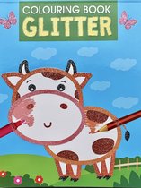 Colouring Book Glitter - Boerderij dieren - Kleurboek - Tekenen - Glitter - Kleurplaten
