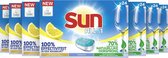 Bol.com Sun All-In-1 Citroen Vaatwastabletten - 7 x 24 tabletten - Voordeelverpakking aanbieding