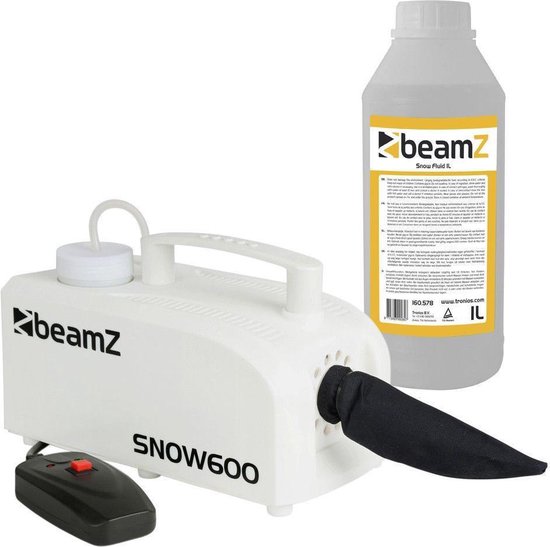 Sneeuwmachine - BeamZ SNOW600 - inclusief 1 liter sneeuwvloeistof