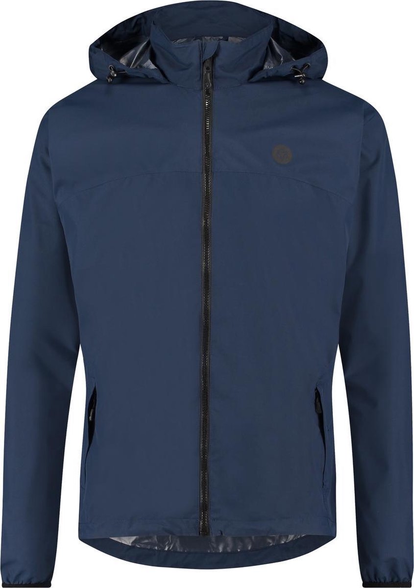 AGU GO Regenjas Essential Navy Blauw L Dames Heren Waterdicht Ademend bol