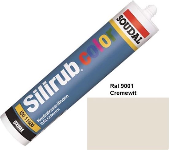 dealer Verkeersopstopping toevoegen aan Soudal Silirub Color kit – siliconekit – montagekit - RAL 9001 - Créme wit  -105870 | bol.com