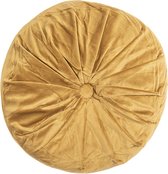 Clayre & Eef Sierkussen Ø 38*8 cm Geel Polyester Rond