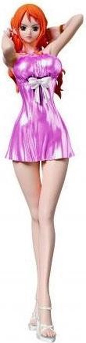 One Piece Figurine Glitter Glamours Nami Metalic Pink 25cm Bol Com