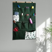 Hangende Organizer- Zakken- Opbergzak- Opbergzak voor aan de Muur- Deurhanger- Ophangbaar- 12 zakken- Tissuehouder- Groen