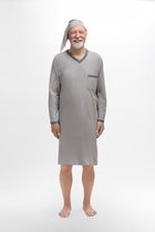 Martel Sylwester heren nachthemd met slaapmuts grijs 3XL