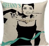 Kussenhoes Art Vintage Vrouw met Tiffany's