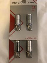 Sleutelhanger LED Zak Lamp - Mini Flashlight Keychain Herlaadbaar - grijs - 13lumen - led - 4xlr41 batterij