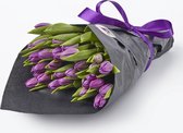 Tukiss tulpen - Bloemen - Paars - 27 stuks - Bloemen boeket - Cadeau