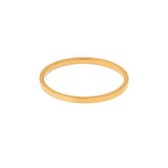 Ring basic vierkant smal - Maat 17 - Goud - Stainless steel (verkleurt niet)