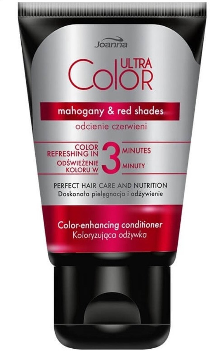 Joanna ultra Color, haarkleur verdiepende 3 minuten conditioner, mahonie en rode tinten, 100ml