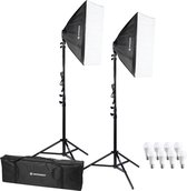 Bresser Photo Studio Set - BR-2845 - Éclairage continu avec Lampes de luminothérapie et 2 Softboxes