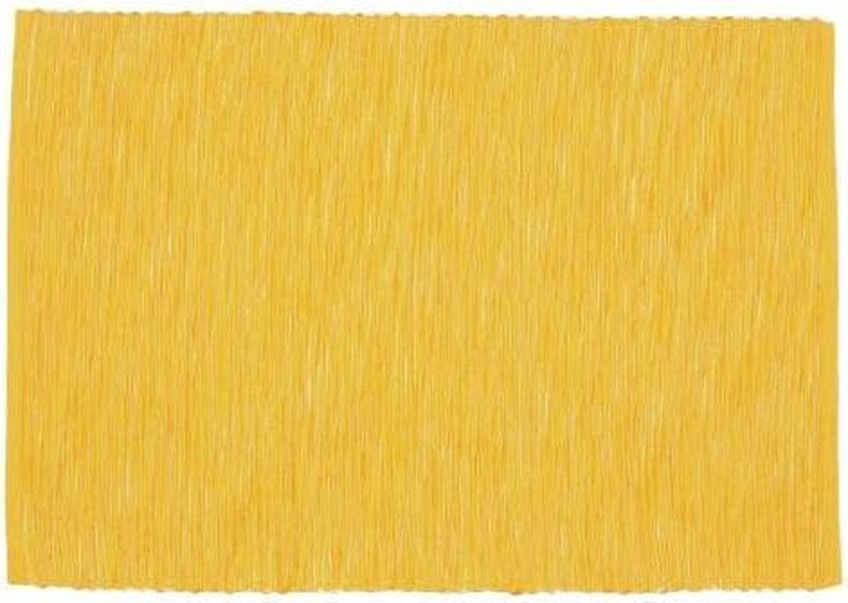 Gele Placemat - Set van twee placemats geel - 100% katoen