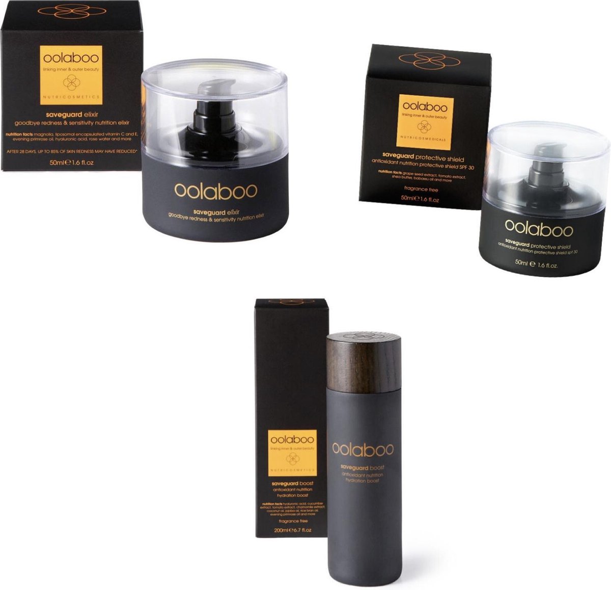 Oolaboo - Saveguard - elixir, protective shield en de hydraterende booster  | gevoelige huid | Viva Donna